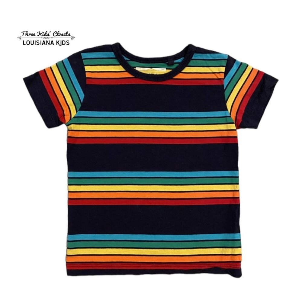 Next 2-3Y Rainbow Striped Tee Shirt